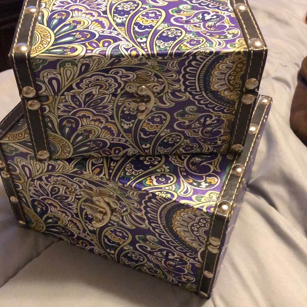 Jewelry boxes.